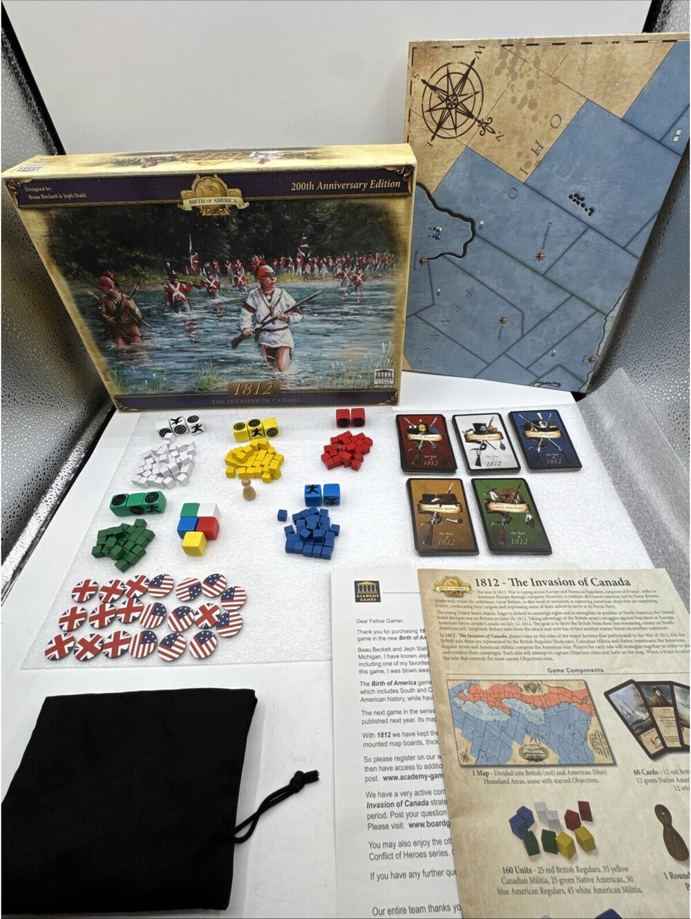 1812 The Invasion Of Canada Birth Of America Board Game Academy Game Complete
